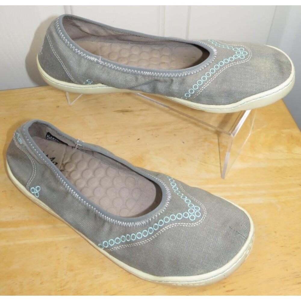 Astral Hemp Maria Womens 9.5 Ballet Flats Shoes Embroidered Canvas S193